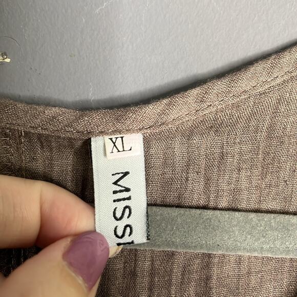 Misslook Brown Sleeveless Bohemian Inspired Dress With Ruffle Hem Size XL - Picture 6 of 10